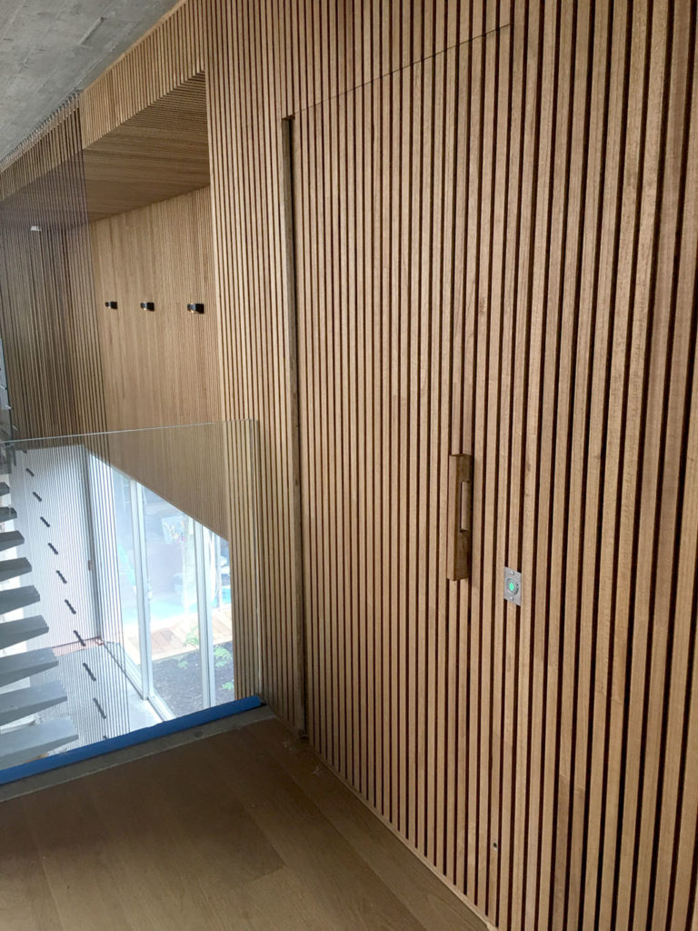 Lift Shop lift door integrated with the home interior