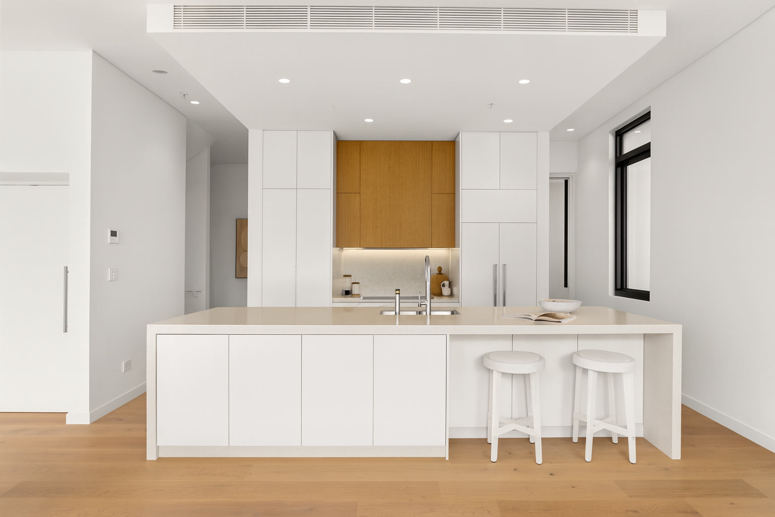 Modern Talostone kitchen with butler’s pantry in Rose Bay townhouse