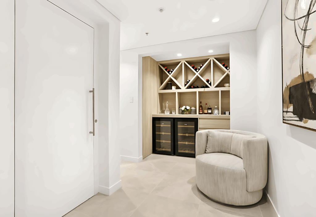 Lift Shop home lift door in a finished residential interior