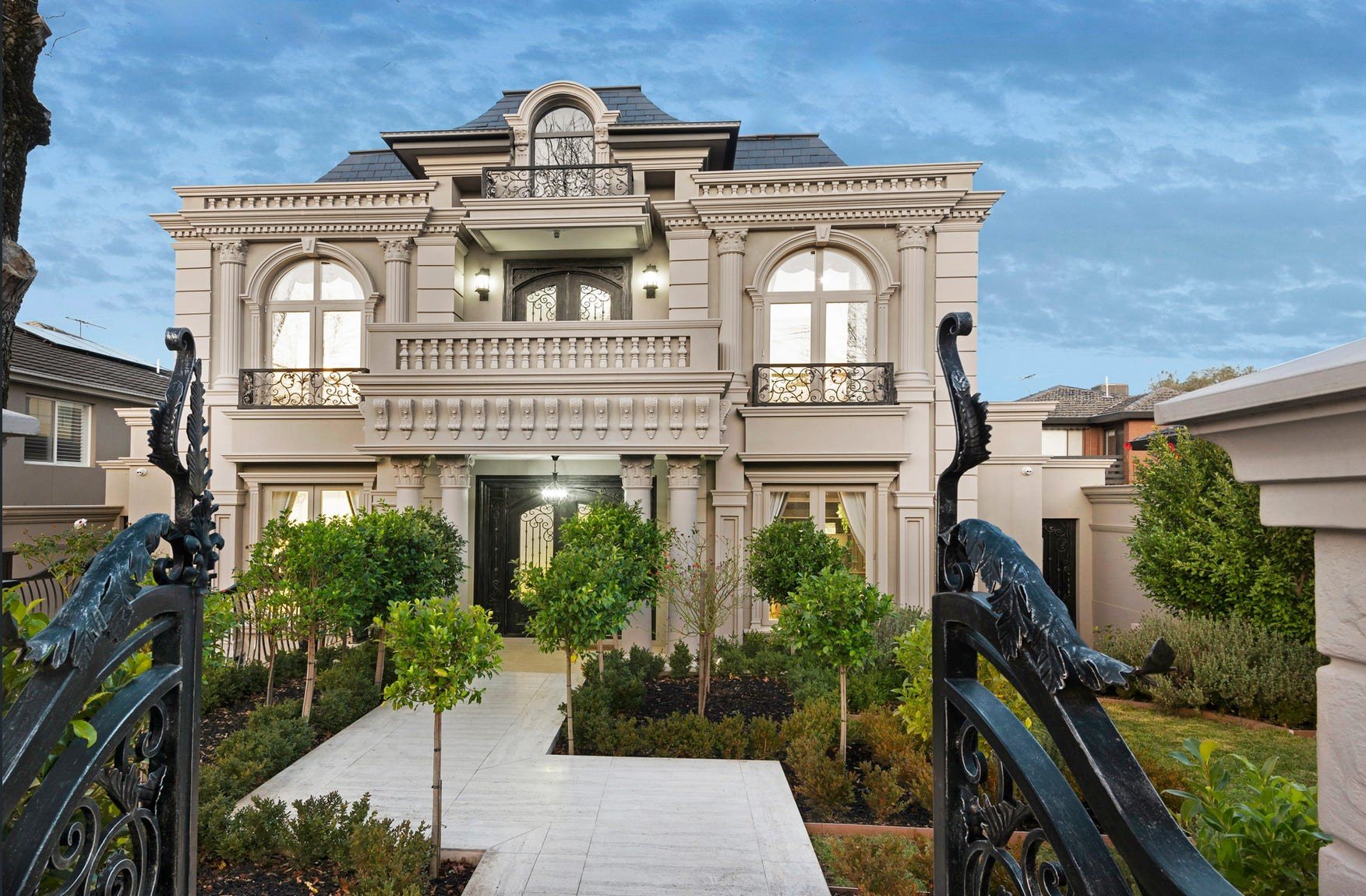 Elegant Balwyn home exterior with classical architectural detailing