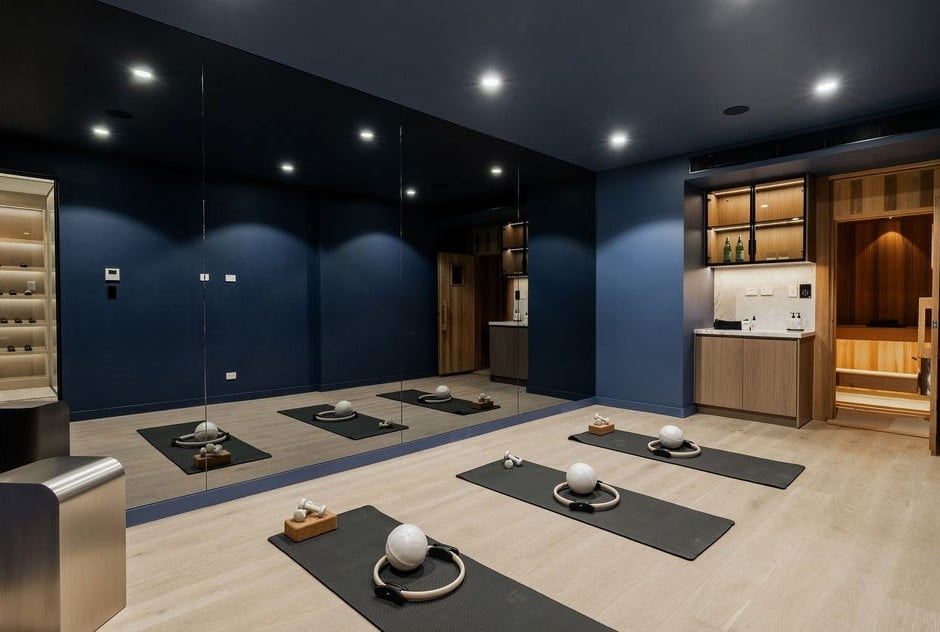 Dedicated wellness and fitness studio inside architect-designed Cremorne residence