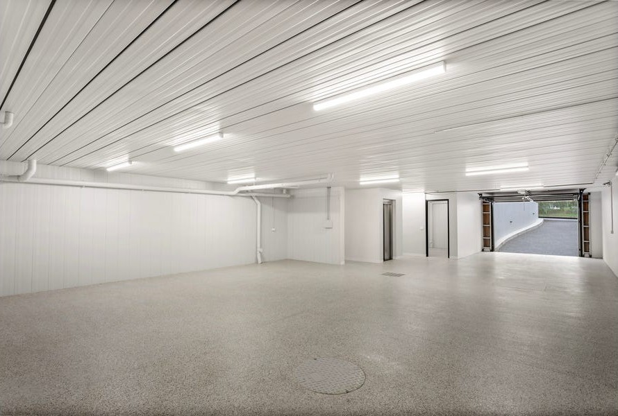 Large basement garage with direct access to Lift Shop residential elevator