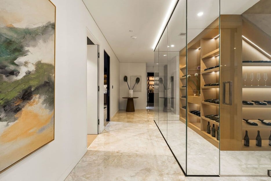 Luxury Interior Design and Custom Wine Display