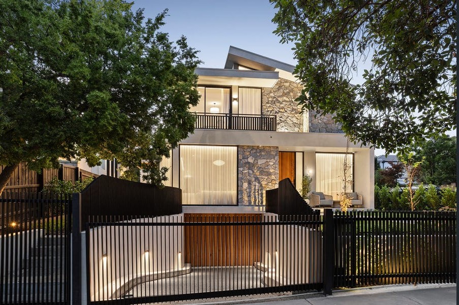 Luxury three-level architectural home in Kew Victoria with integrated Lift Shop elevator