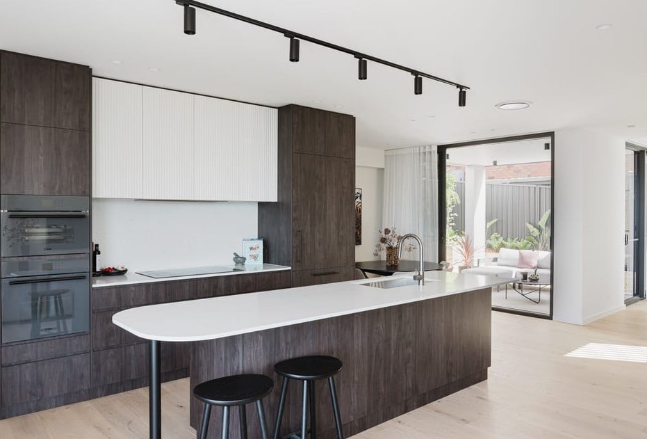 Designer kitchen with premium finishes in luxury Thirroul home