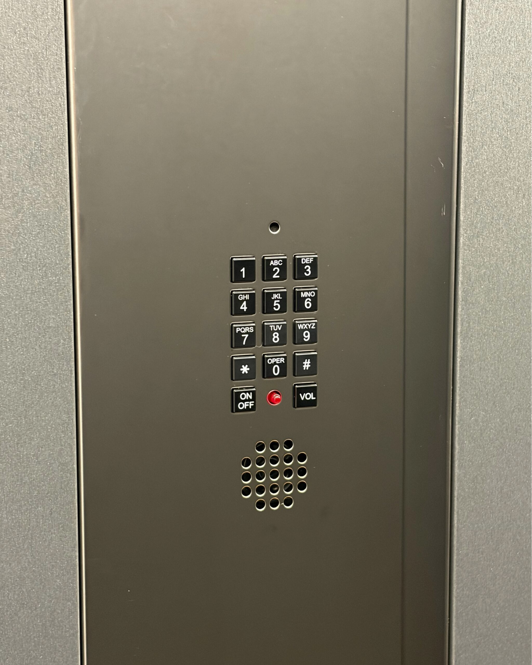 Flush mount phone in a Lift Shop cabin