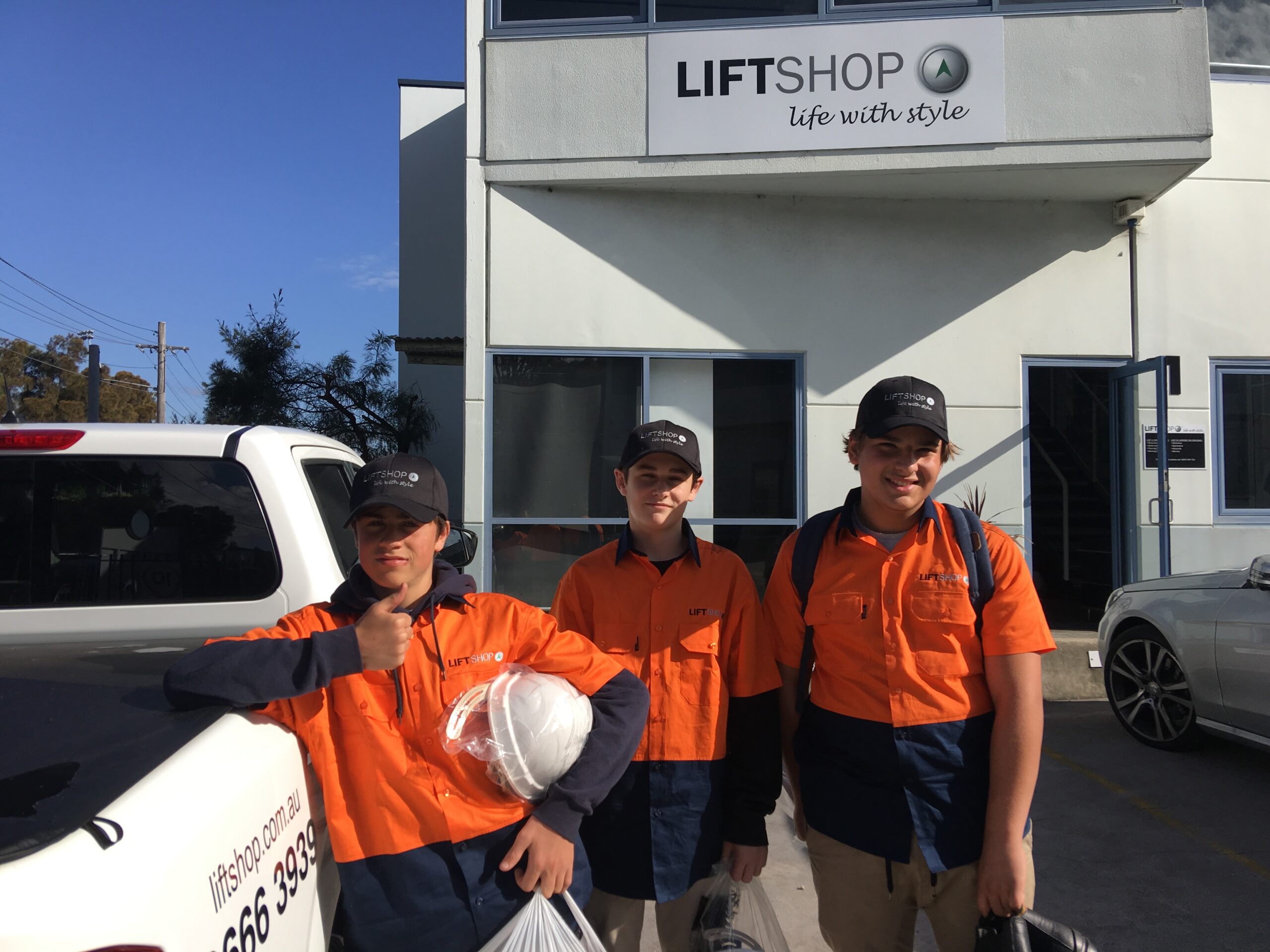 Les Katz with family members who work at Lift Shop
