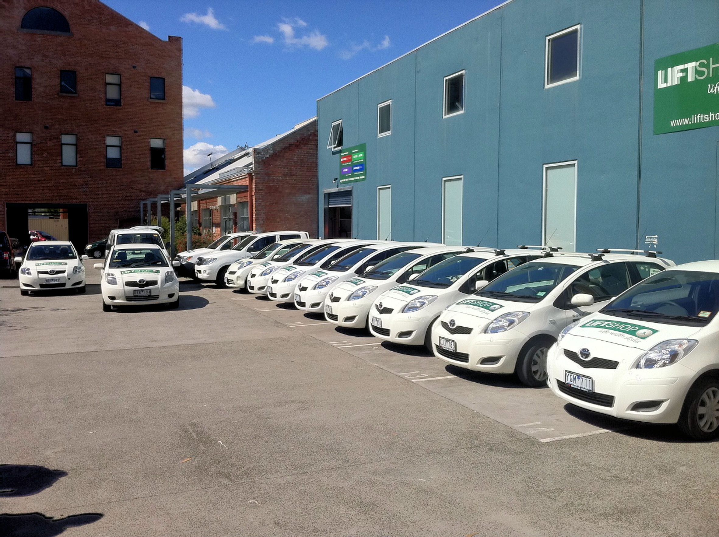 Melbourne showroom and cars in 2011