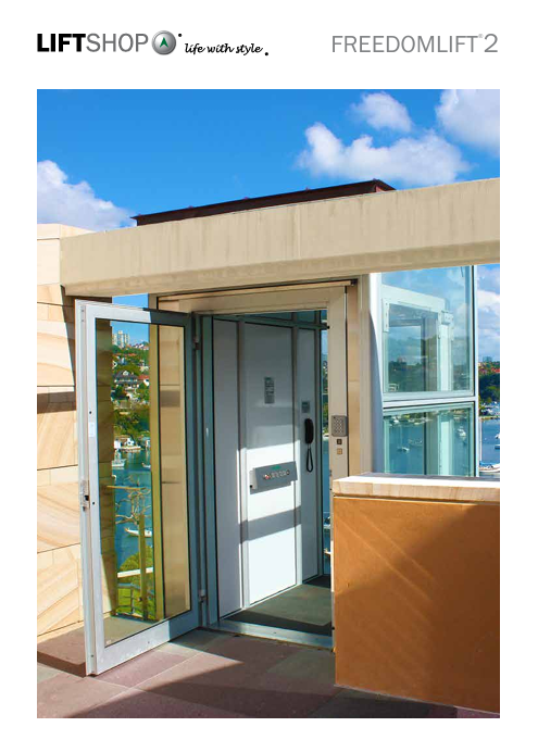 Freedomlift 2015 home lift brochure cover