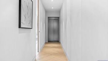 lift at the end of a corridor